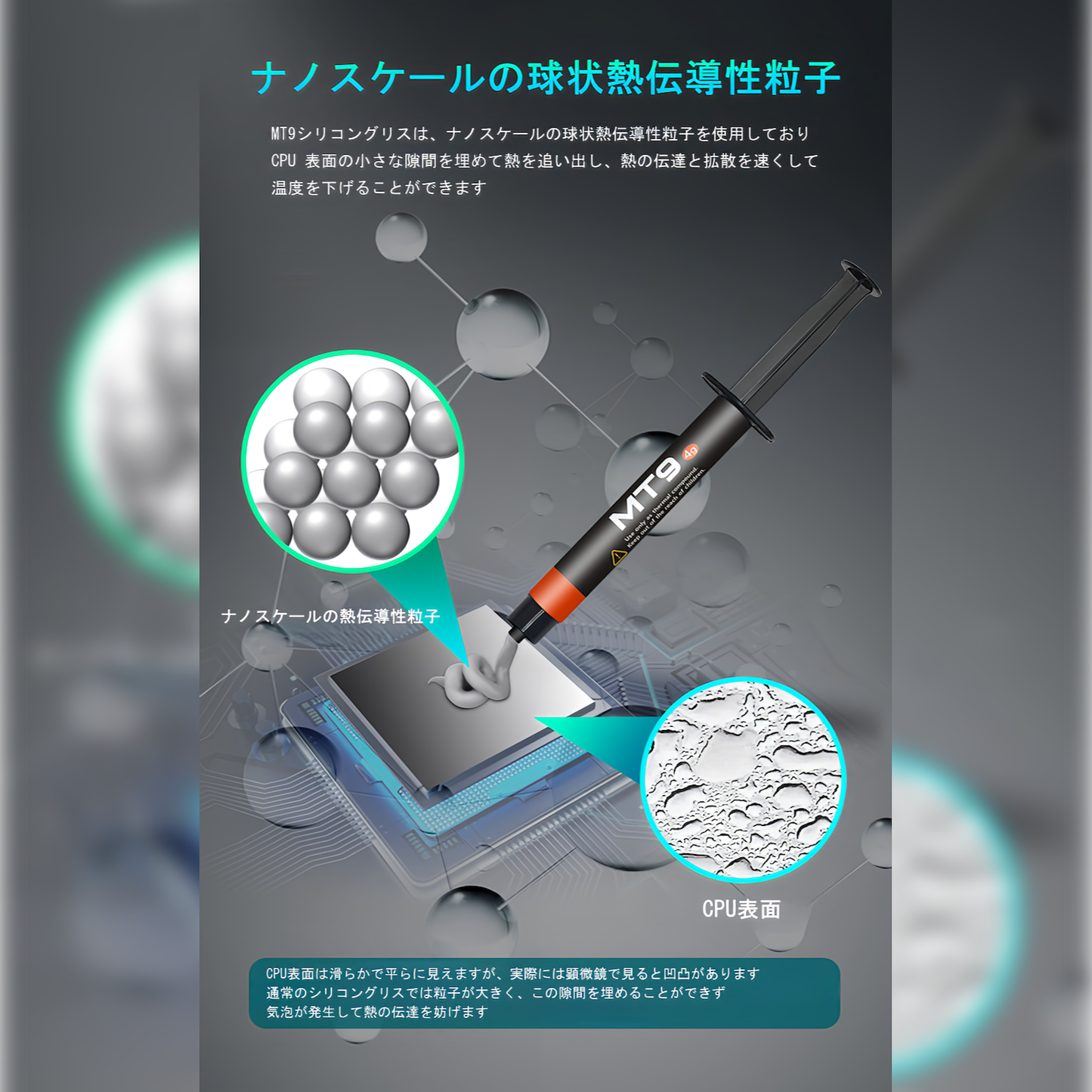 COOLMOON MT9 CPU Grease, GPU Grease, High Performance, High Thermal Conductivity, High Durability, Service Life of 5 Years or More, 13.5W/mk, 4g, CTG8 Thermal Grease, Silicone Grease, Spatula Included