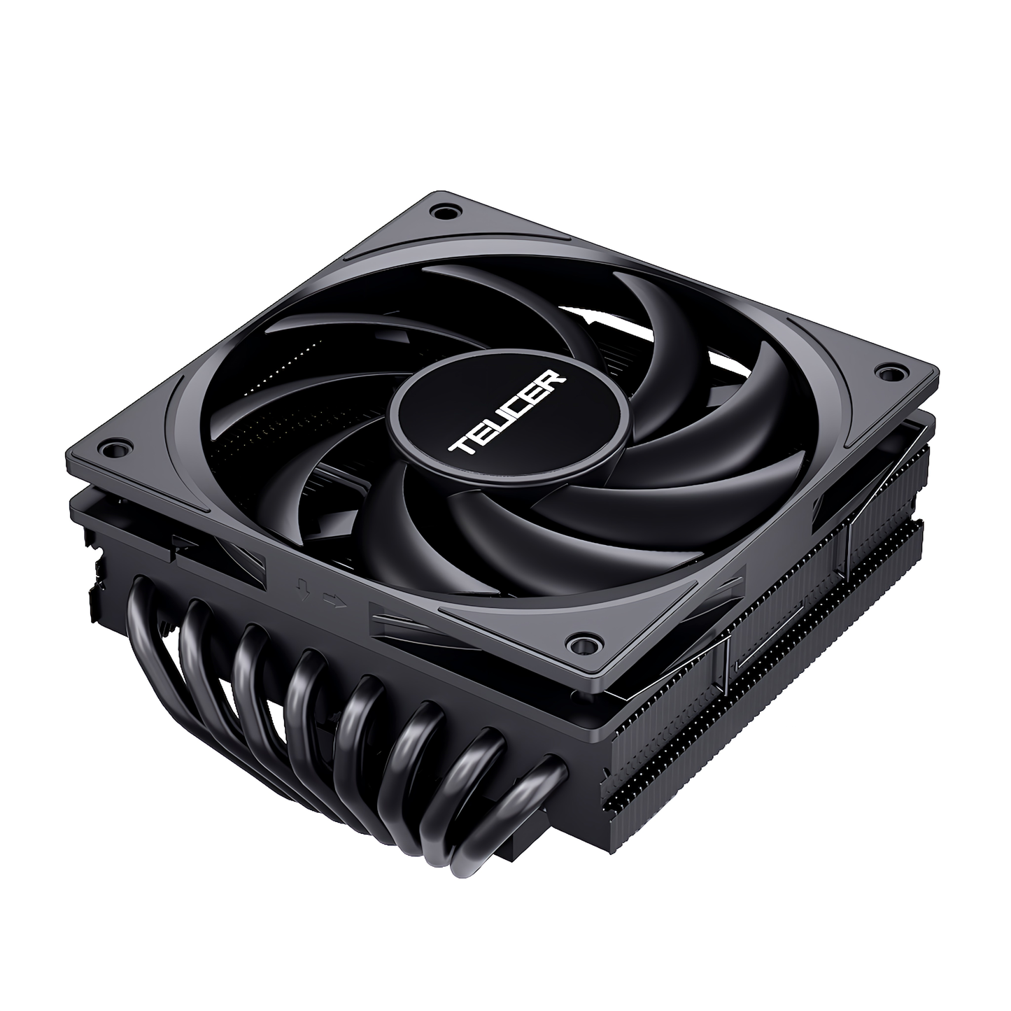 UT75 CPUクーラー 8本ヒートシンク搭載 トップフロー空冷クーラー 120mm 高さ77mm LGA1700/1200/115X AMD:AM5/AM4ソケットに対応 4pin PWM 800-2400rpm ファン制御(ブラック)