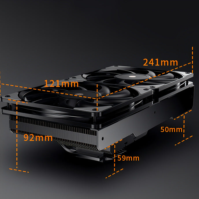 JF13K 240mm デュアルファン トップフロー CPUクーラー 空冷クーラー LED ARGB 5v 3pin LGA1700/1200/115X AMD:AM5/AM4ソケットに対応 4pin PWM ファン制御 (LEDホワイト)