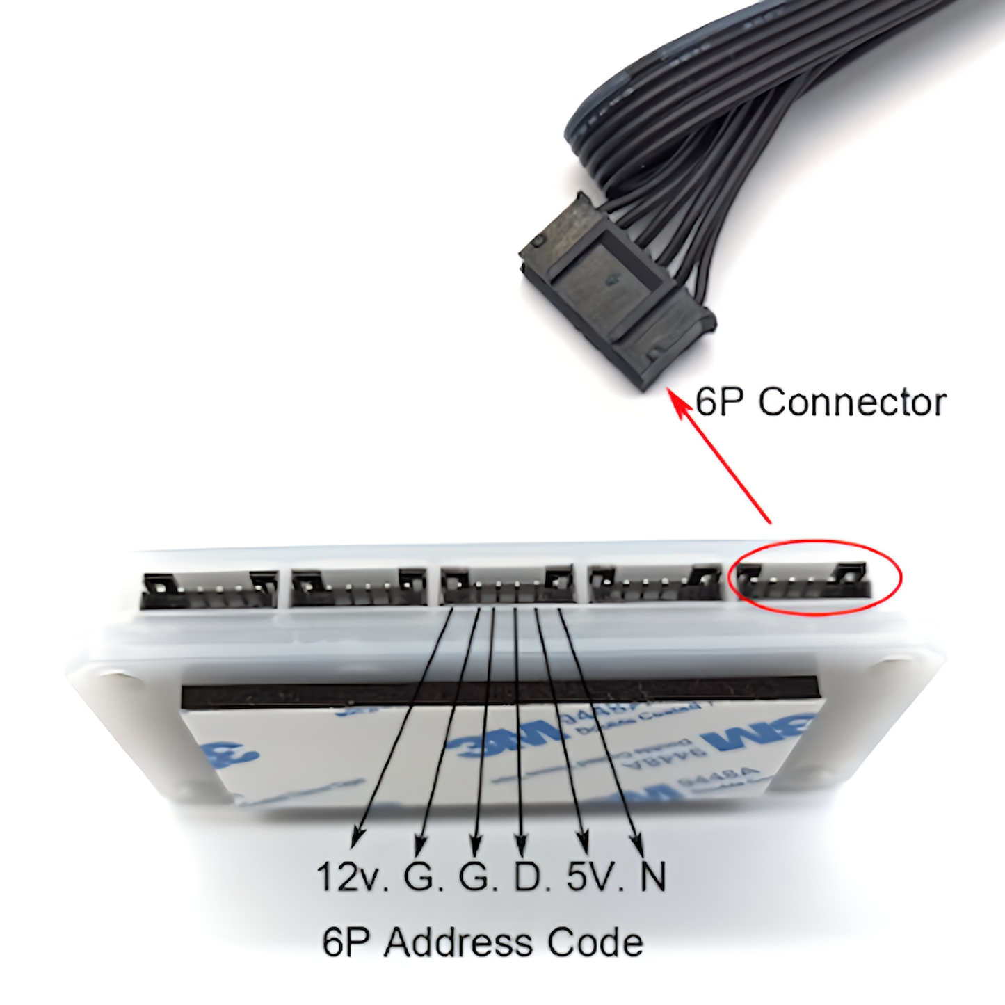 LED ARGB 6pin ファンハブ コントローラー リモコン 色変更可能 ファン回転速度変更可能 (ファンコントローラー)