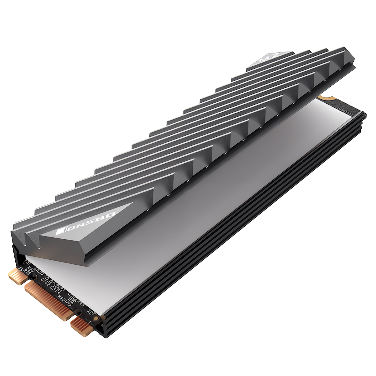 JONSBO SSDヒートシンク 冷却 M.2 PCIE SATA 2280 SSDクーラー SSD両面冷却 アルミニウム サーマルパッド付き