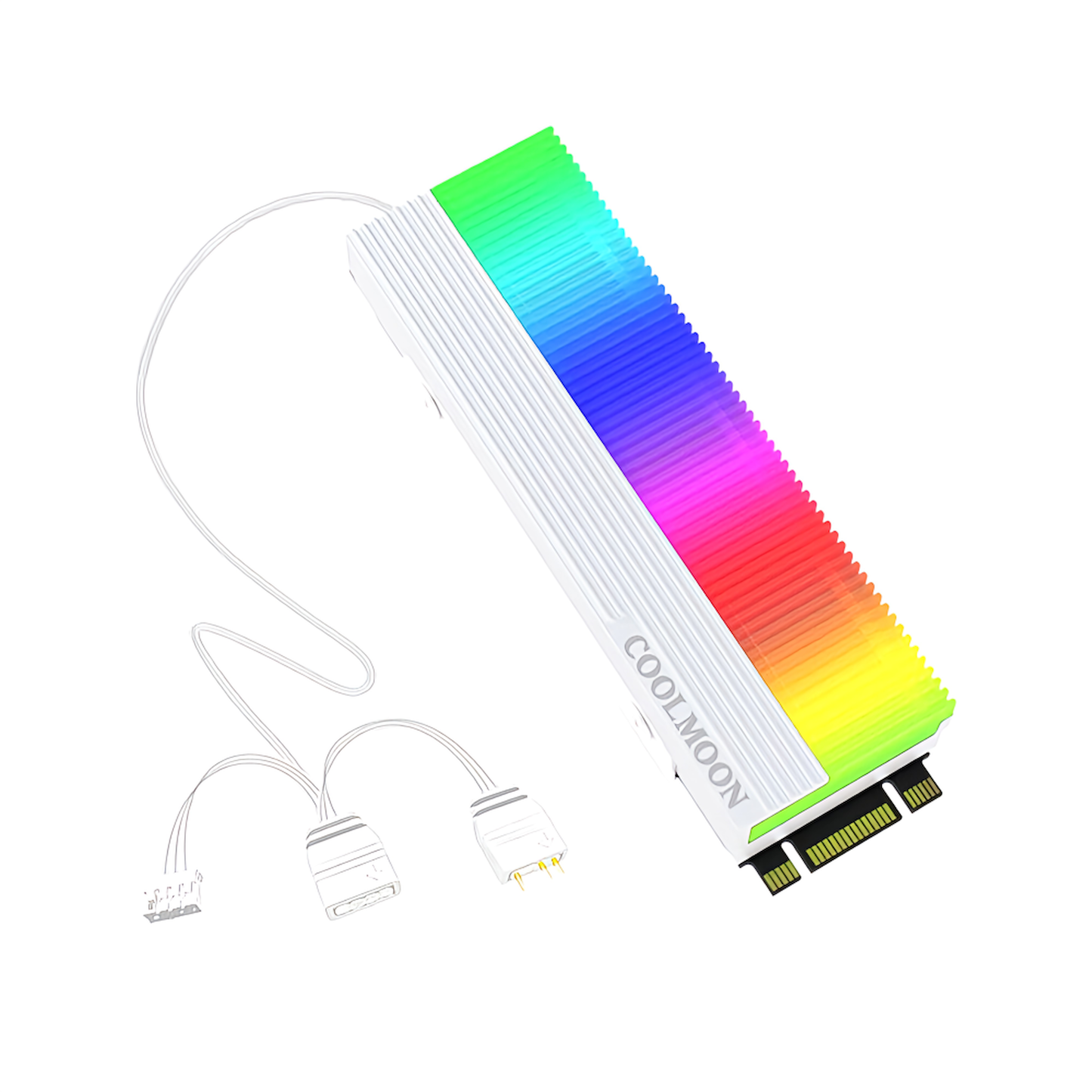 COOLMOON M.2 SSD Heatsink LED ARGB 5v 3pin Cooling