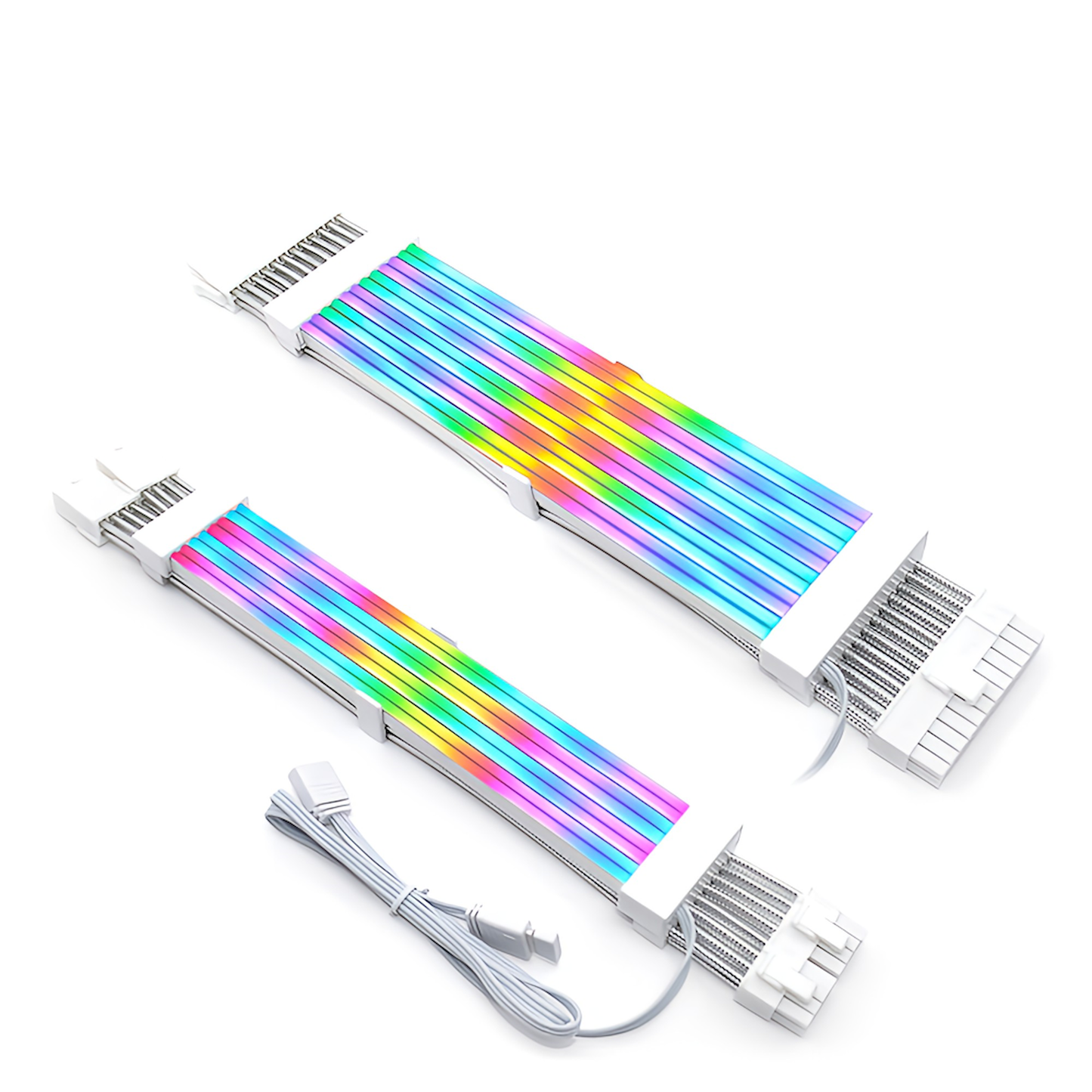 LED ARGB 5v 3pin Sleeved Cable Extension Cable 30cm Power Gaming 12VHPWR 16pin 8pin Conversion Cable (8pin x 3 to 16pin)