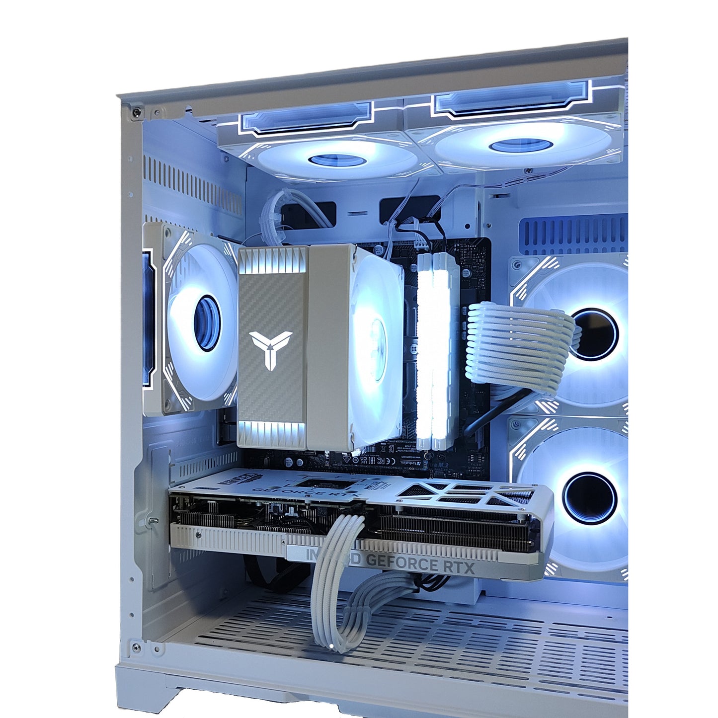 スモールラボ Intel Core i5-14400F ガラスコンパクト ゲーミングPC ホワイト 白