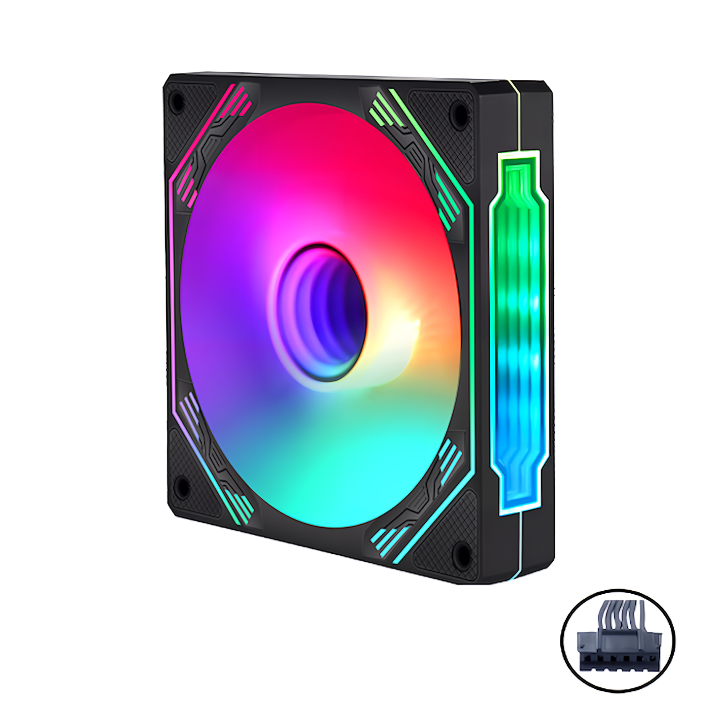 PC Case Fan 120mm LED ARGB 6pin Color Changeable Fan Speed Changeable Infinity Mirror (1 Piece)