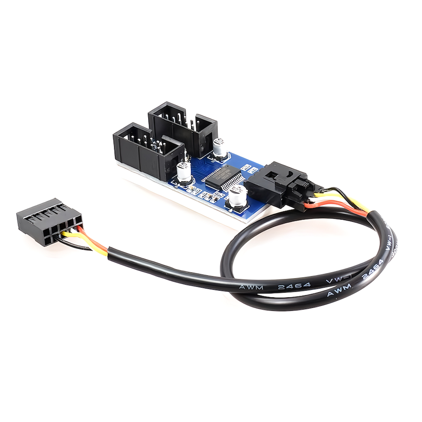 USB2.0 9pin 2分岐アダプター マザーボード PCケースUSB用途