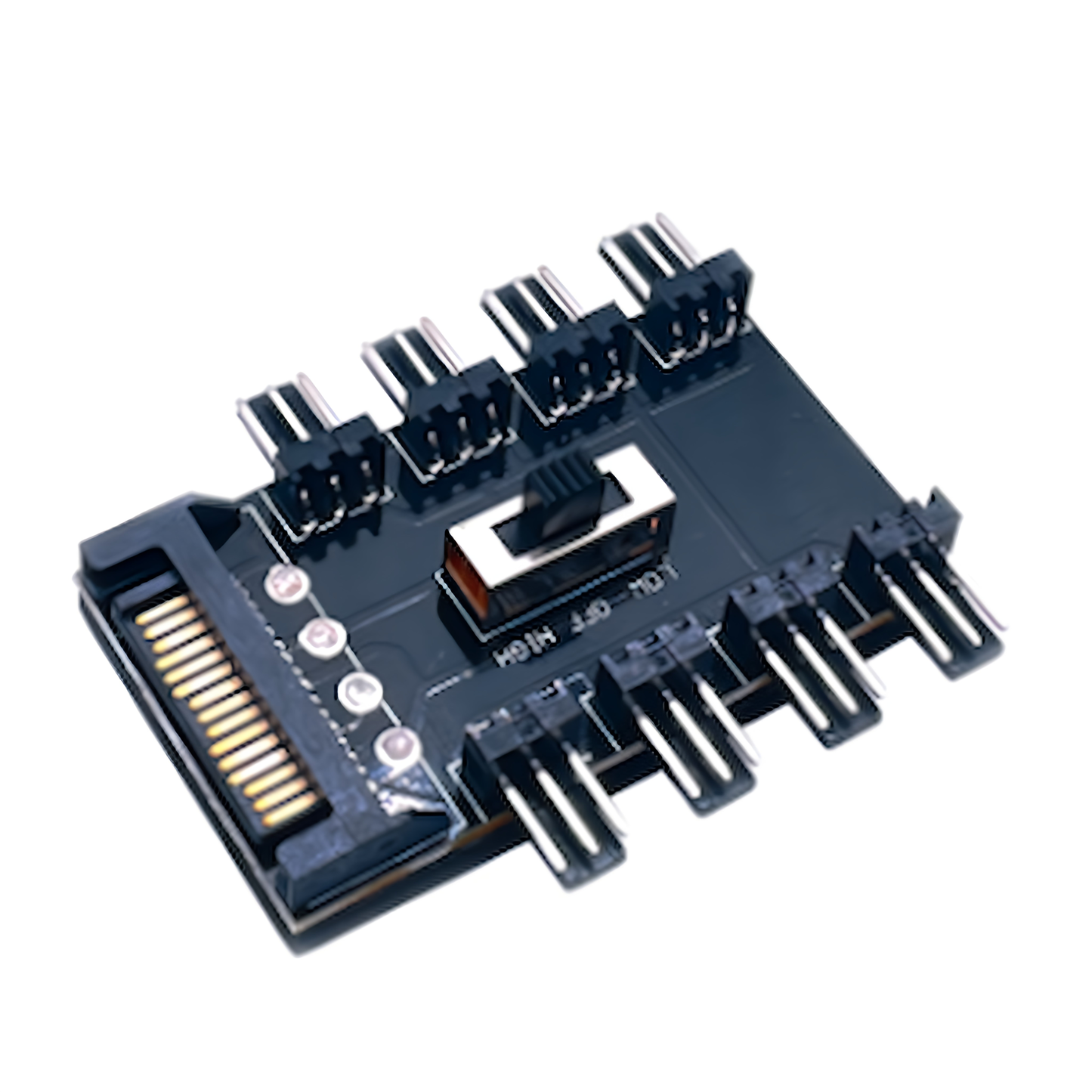 3PIN 4PIN ケースファン電源 ファンハブ 8ポート 回転数制御 コントローラー SATA電源供給 スイッチ高低回転切り替え機能