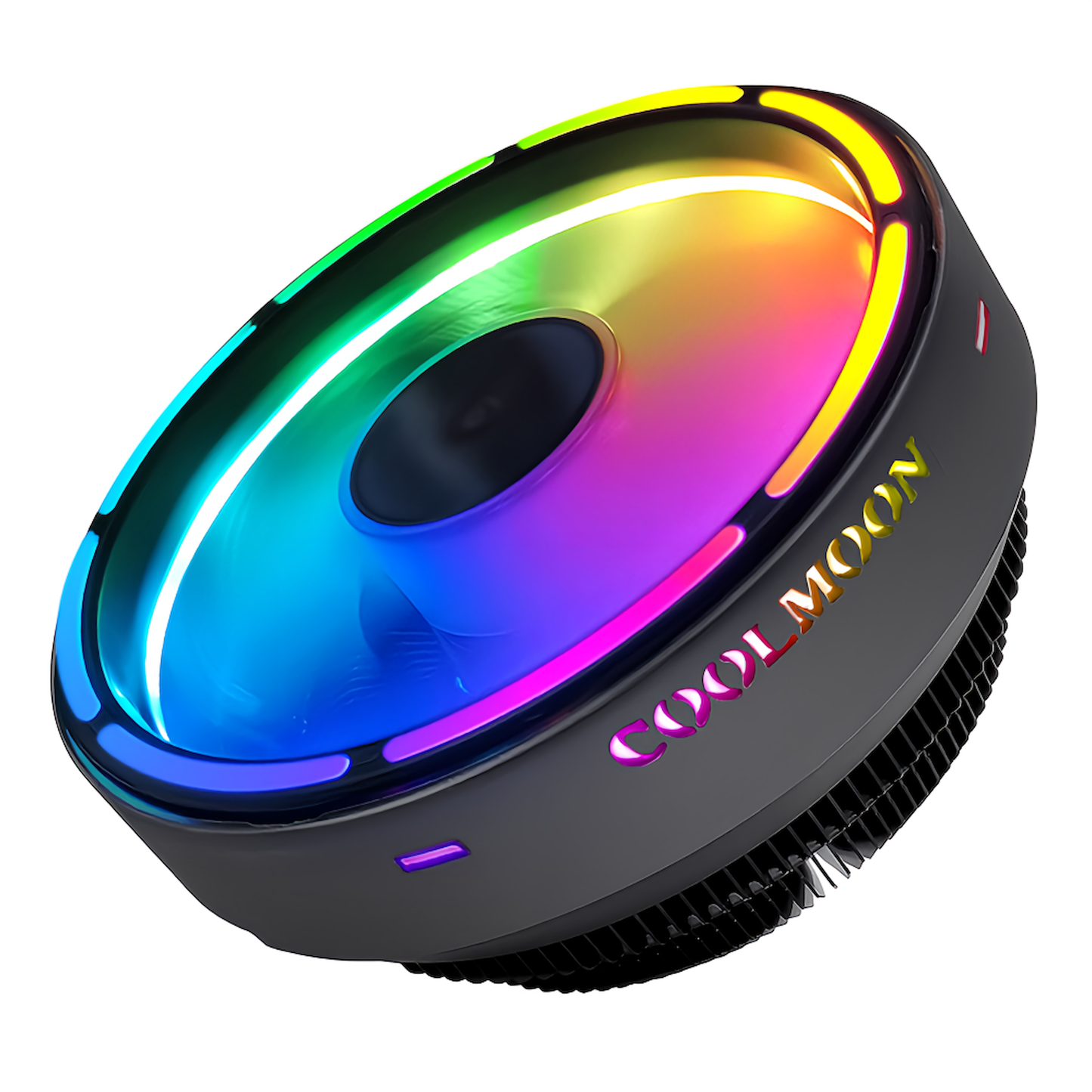 COOLMOON CPUクーラートップフロー空冷クーラー 120mm LED 自動発光 Intel:LGA115x/1366/775/1200/2011 AMD:AM4/AM3/AM3/FM2/FM1に対応