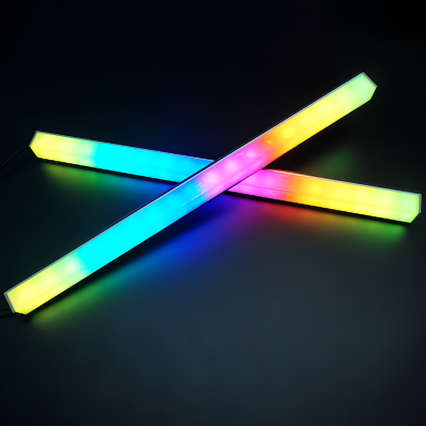 COOLMOON Light Bar LED ARGB 5v 3pin Magnet Gaming 30cm (2-sided light)