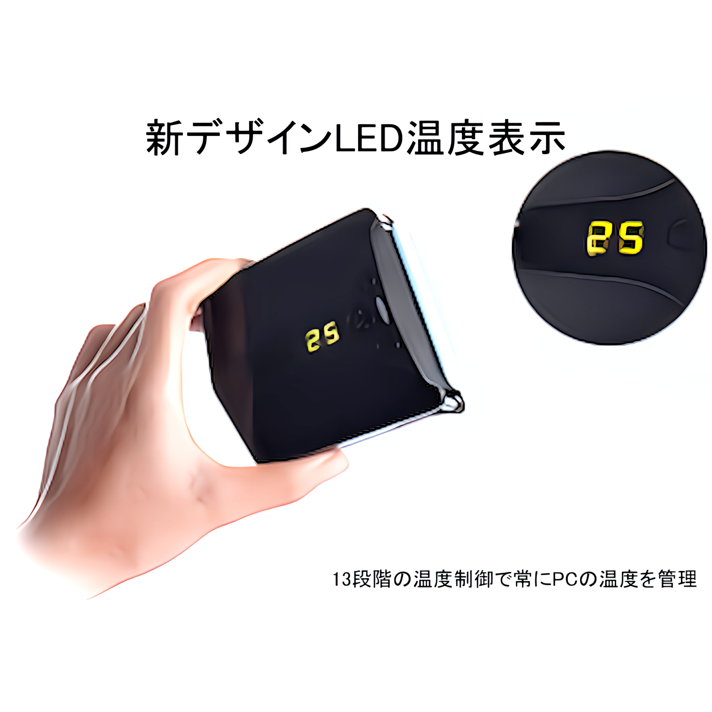 最新 冷却ファン ノートパソコン ノートPC 用 USB CPU冷却 クーラー 温度表示 ラップトップ Switch AT MTモード機能付き USB給電
