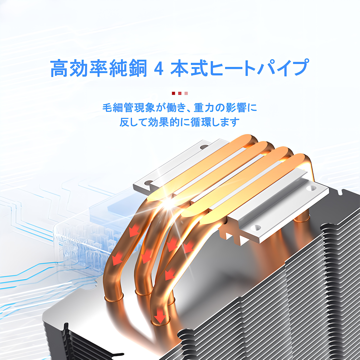 P400 120mm LED 虹色発光 空冷 サイドフロー CPUクーラー LGA1700対応 AM5対応 4pin PWM ファン制御 ヒートパイプ4本 (ブラック)
