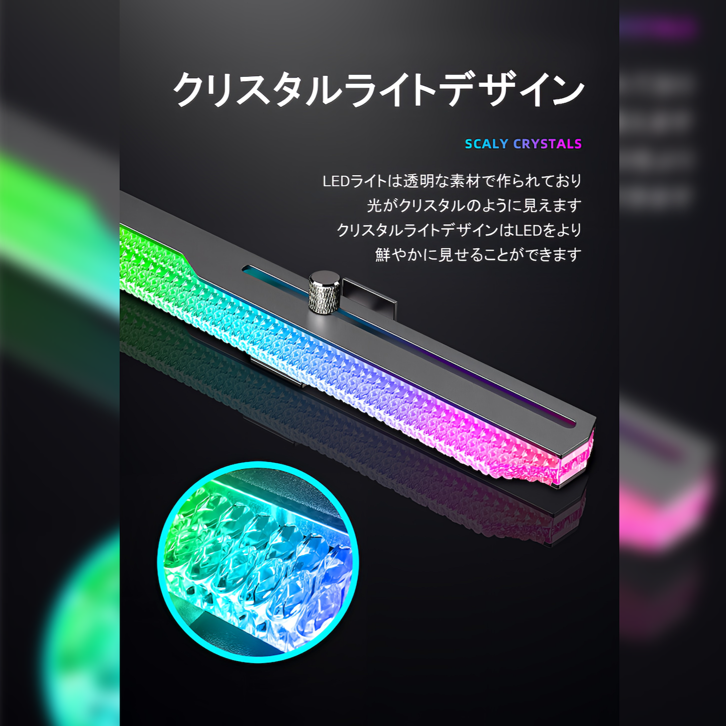 COOLMOON グラフィックボードブラケット GPU ホルダー LED ARGB 5v 3pin 28cm 支え 垂れ防止 脱落防止 (ブラック)