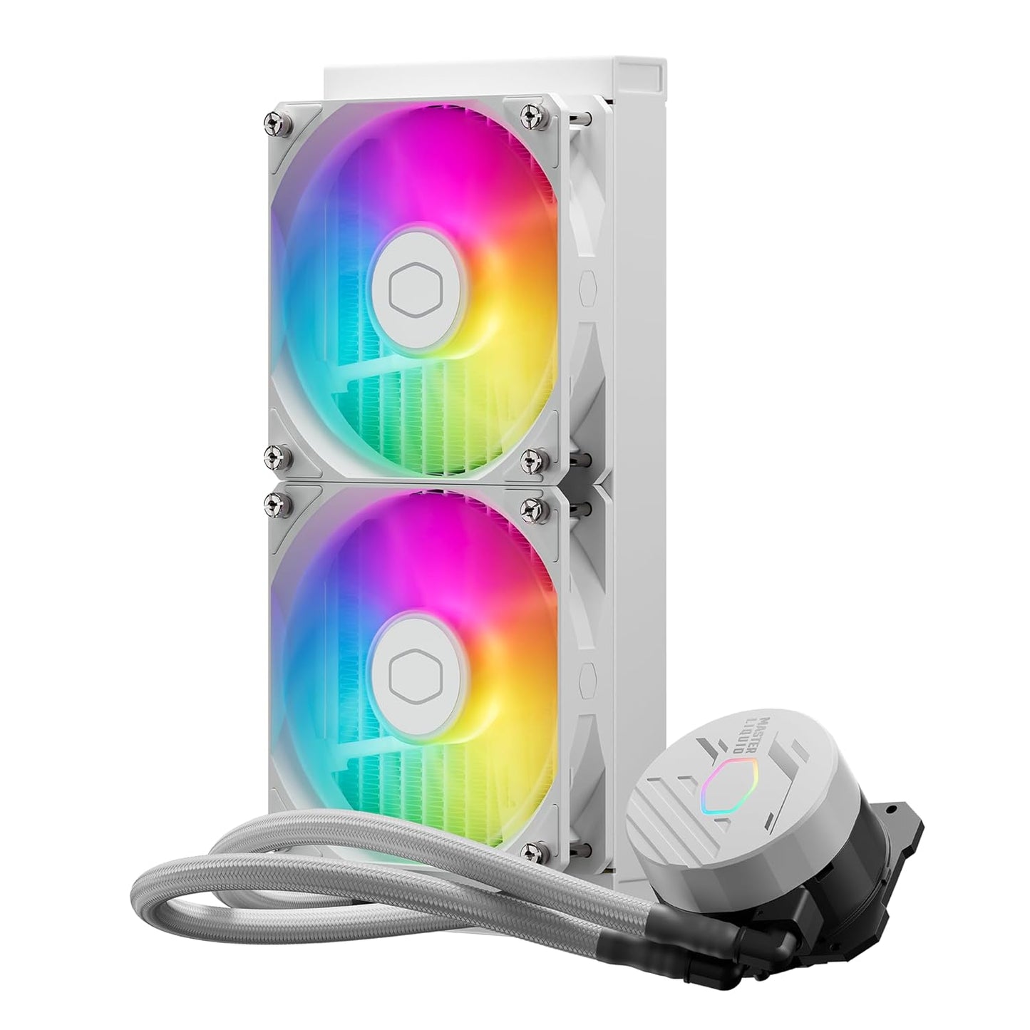 Cooler Master MasterLiquid 240L コア 240mm クローズループ AIO リキッドクーラー ARGB 同期 Gen S コールドプレートポンプ 120mm PWM CryoFuze 14W/mK AMD Ryzen AM5/AM4 Intel LGA1700/1200 (ホワイト)