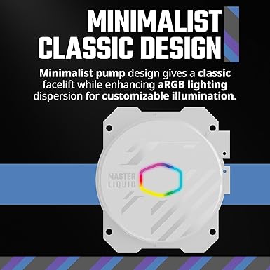 Cooler Master MasterLiquid 360L コアホワイト 360mm クローズループ AIO 液体クーラー ARGB 同期 Gen S コールドプレートポンプ 120mm PWM CryoFuze 14W/Mk AMD Ryzen AM5/AM4 Intel LGA1700/1200 (MLW-D36M-A18PZ-RW)ホワイト