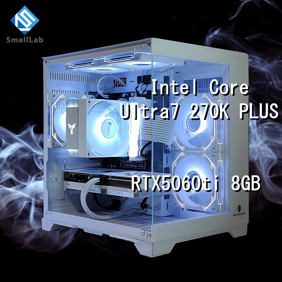 Intel Core Ultra 7 270K PLUS ／ RTX5060ti 8GB コンパクトLED ゲーミングPC Windows 11 ホワイト 白