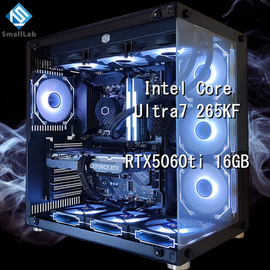 Intel Core Ultra 7 265KF ／ RTX5060ti 16GB ガラス2面ATX ゲーミングPC Windows11 Home 簡易水冷 360mm ブラック 黒