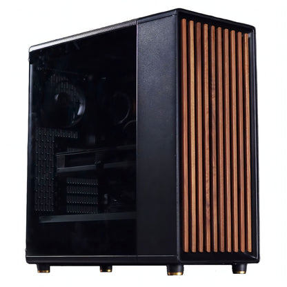 AMD Ryzen9 9950x3D ／ RTX5060ti 8GB ウッドデザイン ゲーミングPC Windows11 Home 簡易水冷 240mm ブラック 黒