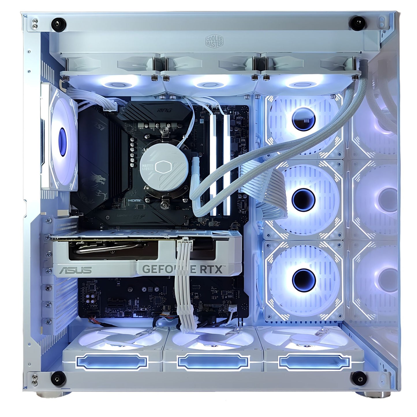 Intel Core Ultra 5 250K PLUS ／ RX9060XT 16GB ガラス2面ATX ゲーミングPC Windows11 Home 簡易水冷 360mm ホワイト 白