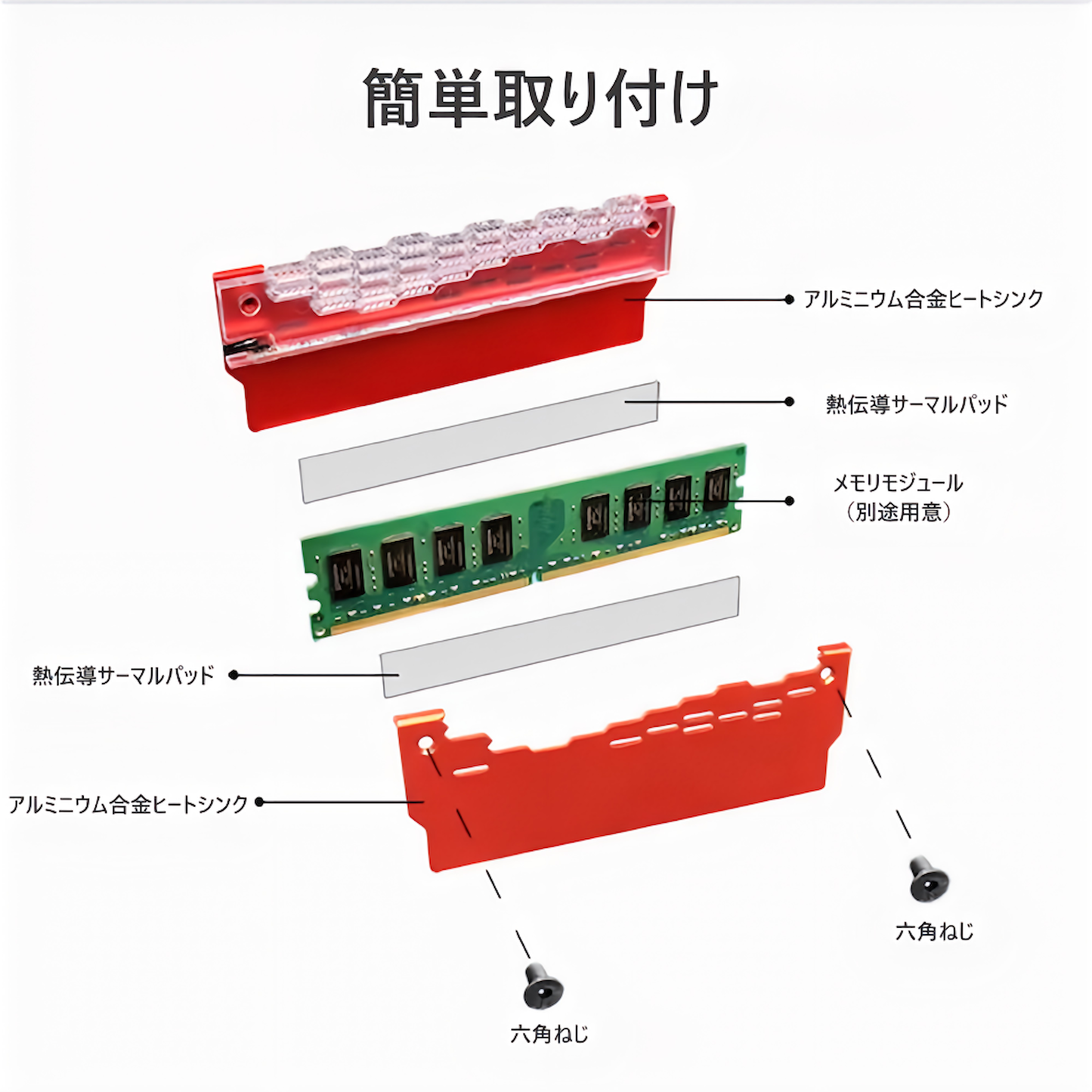 COOLMOON Memory Heatsink LED ARGB 5v 3pin RAM Cooling Diamond Cut Set of 2