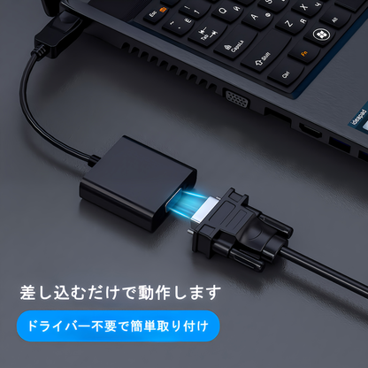 DisplayPortオス→D-SUBメス 変換アダプター ディスプレイポート DP 最大解像度 1920×1080サポート 1080p対応  DP to VGA 一方向通信対応