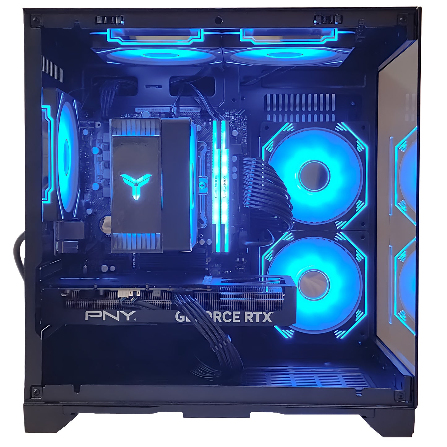 2-sided glass M-ATX gaming PC / AMD Ryzen7 5700x / Side-flow air-cooled CPU cooler / Gaming PC / Desktop PC / Self-built PC / BTO PC