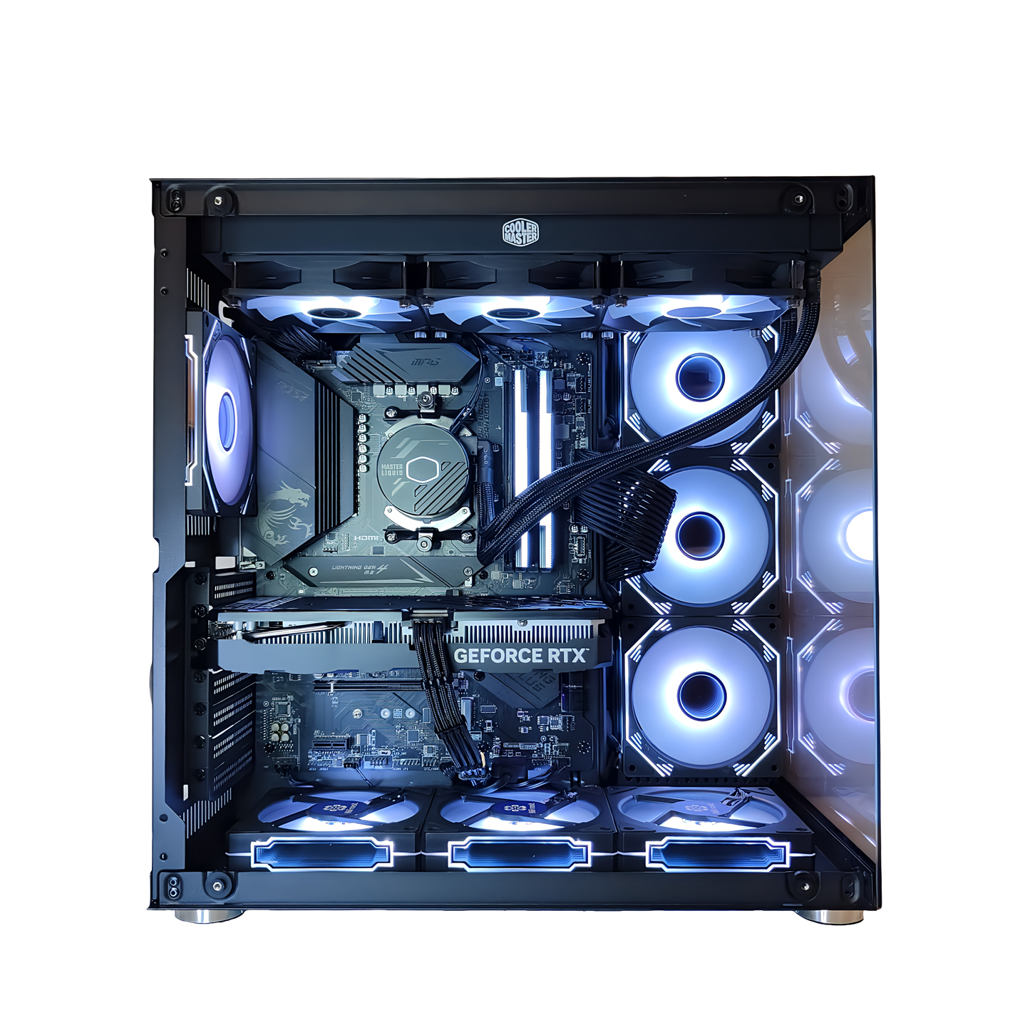 AMD Ryzen7 9800x3D ガラス2面ATX ゲーミングPC AMD Ryzen7 9800x3D ガラス2面ATX ゲーミングPC  簡易水冷 360mm  簡易水冷 360mm