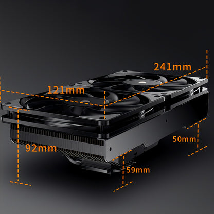 JF13K 240mm トップフロー CPUクーラー 空冷クーラー 非発光 LGA1700/1200/115X AMD:AM5/AM4ソケットに対応 4pin PWM ファン制御