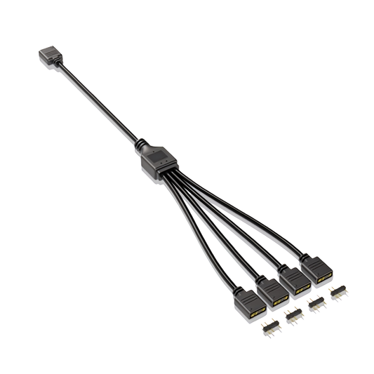 COOLMOON ARGB adapter 5v 3pin 4-way cable