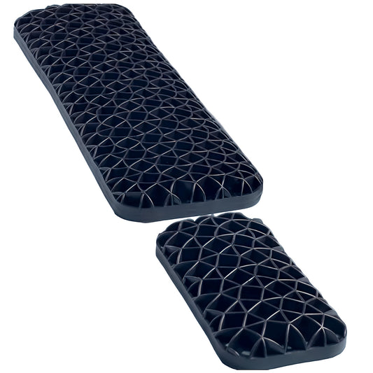 疲れを知らないパッド リストレスト アームレスト 手首クッション ハニカム シリコン ゴム キーボードパッド マウス 疲れ軽減 マウスだこ防止 (36×11／15×8cmセット)ブラック