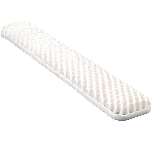 疲れを知らないパッド リストレスト アームレスト 手首クッション ハニカム シリコン ゴム キーボードパッド マウス 疲れ軽減 マウスだこ防止 (45×7cm)ホワイト