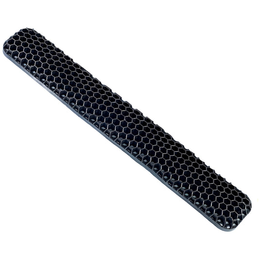 疲れを知らないパッド リストレスト アームレスト 手首クッション ハニカム シリコン ゴム キーボードパッド マウス 疲れ軽減 マウスだこ防止 (45×7cm) ブラック