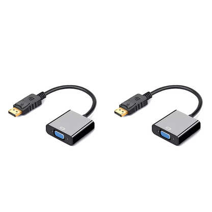 DisplayPortオス→D-SUBメス 変換アダプター ディスプレイポート DP 最大解像度 1920×1080サポート 1080p対応  DP to VGA 一方向通信対応