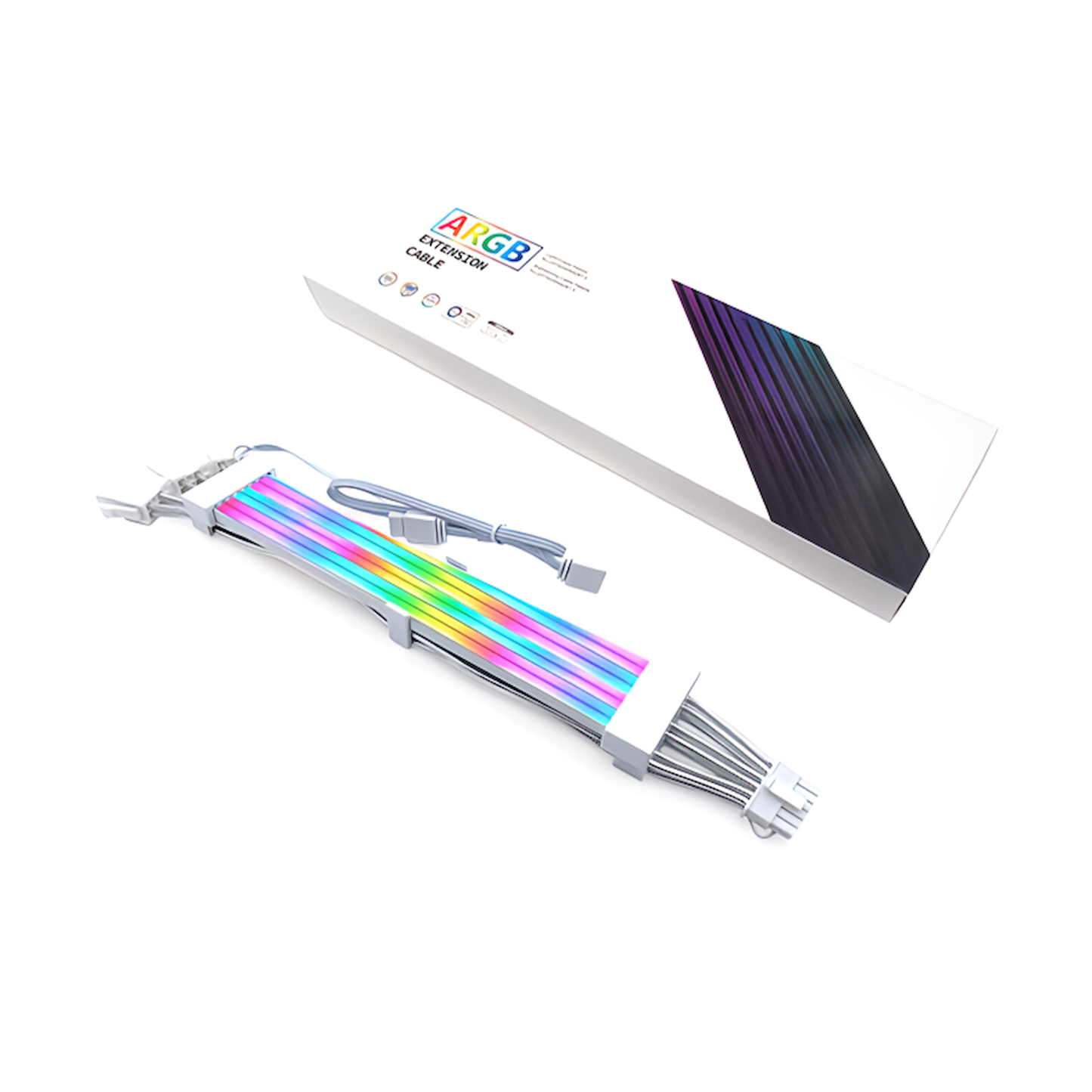 LED ARGB 5v 3pin Sleeved Cable Extension Cable 30cm Power Gaming 12VHPWR 16pin 8pin Conversion Cable (8pin x 3 to 16pin)