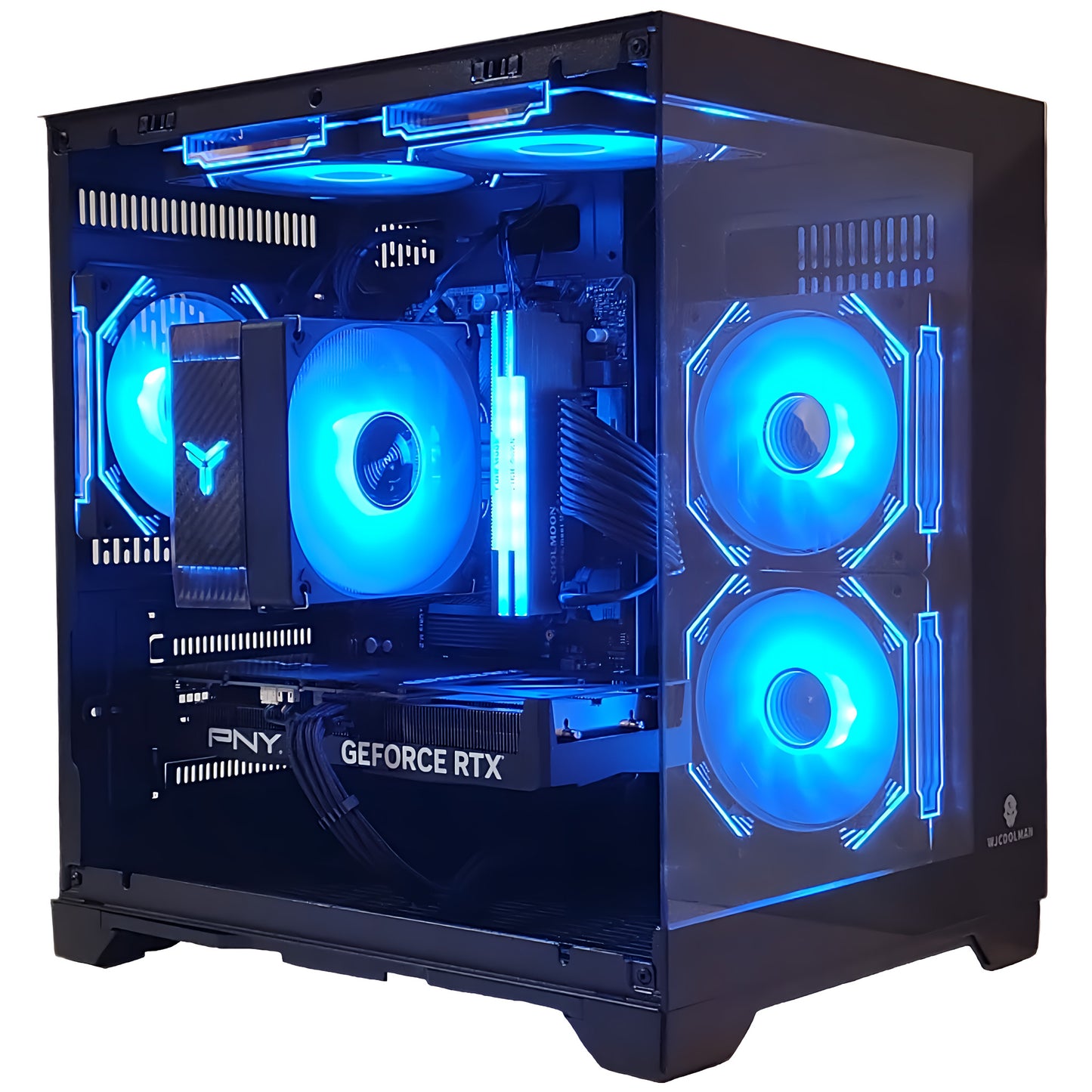 2-sided glass M-ATX gaming PC / AMD Ryzen7 5700x / Side-flow air-cooled CPU cooler / Gaming PC / Desktop PC / Self-built PC / BTO PC