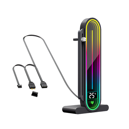 COOLMOON 数字显示支架温度显示盒图形板支架 GPU 支架支架 LED ARGB 5v 3pin mini4pin GPU 显卡磁铁磁铁支持防掉落防止掉落