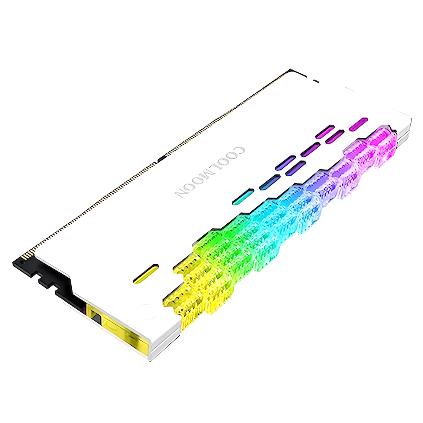 COOLMOON Memory Heatsink LED ARGB 5v 3pin RAM Cooling Diamond Cut Set of 2