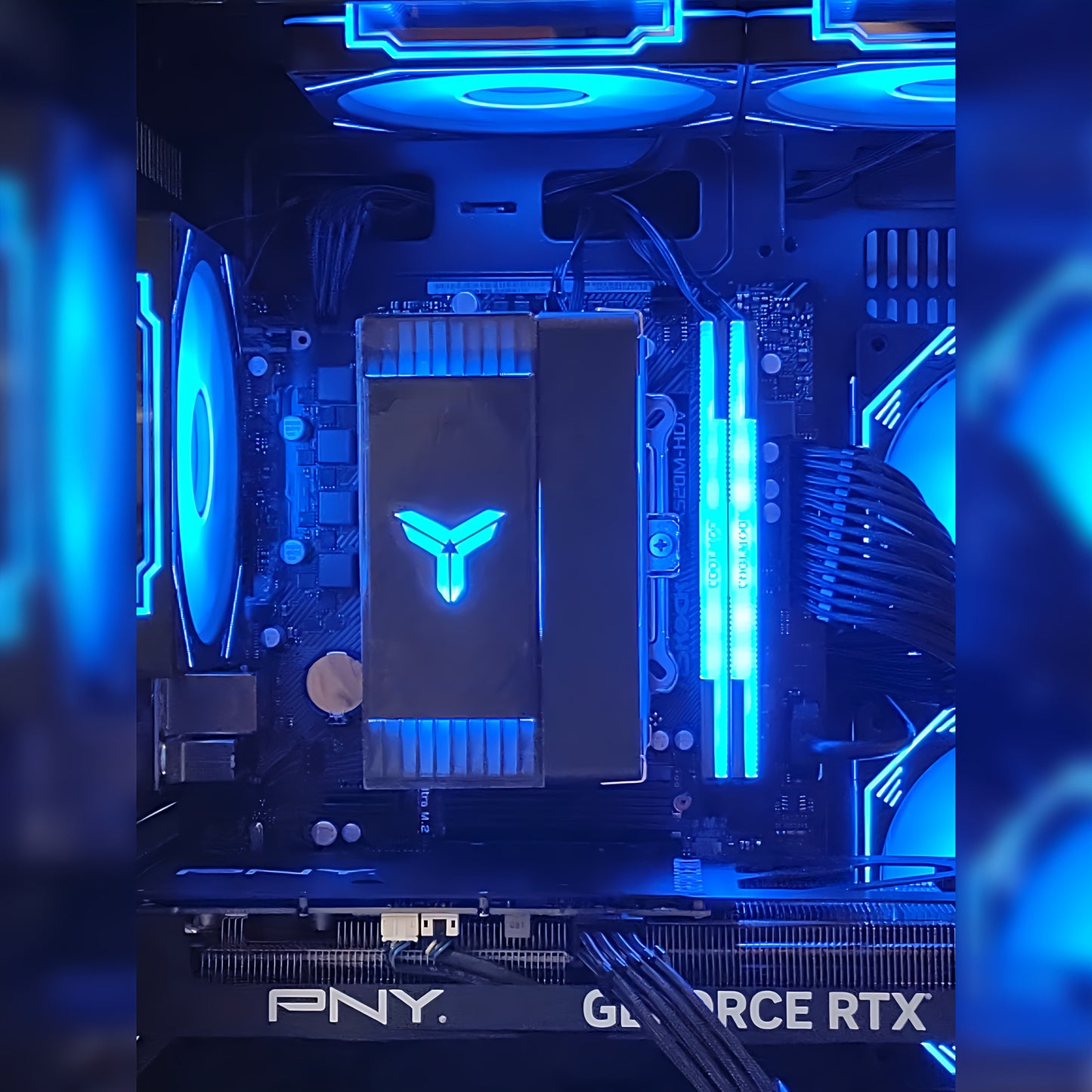 2-sided glass M-ATX gaming PC / AMD Ryzen7 5700x / Side-flow air-cooled CPU cooler / Gaming PC / Desktop PC / Self-built PC / BTO PC