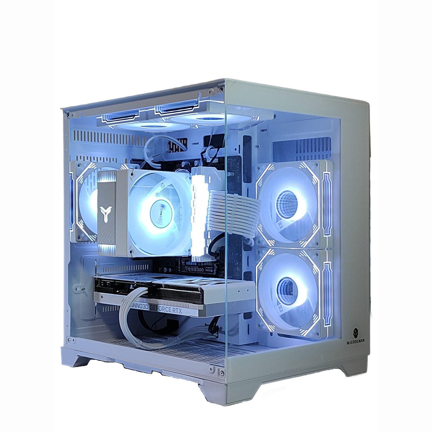 スモールラボ Intel Core i5-14400F ガラスコンパクト ゲーミングPC  ホワイト 白