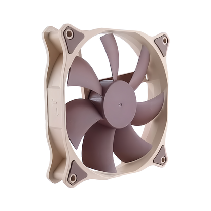 ケースファン 12cm 120mm PWM 4pin DC12V 600-1200rpm 2.5cm幅 自動回転数制御 静音 CPUファン  ブラウン 茶色 1枚