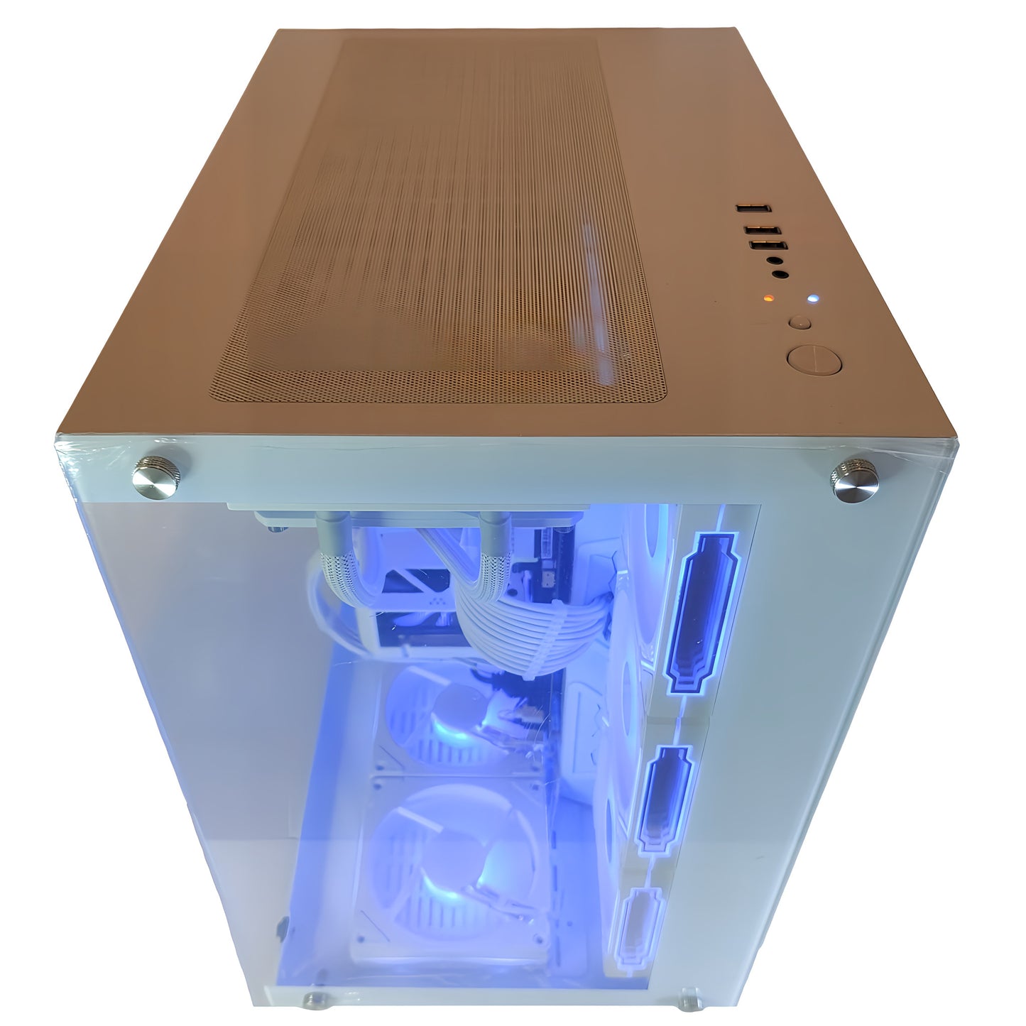 AMD Ryzen7 7800x3D ／ RTX5070ti 16GB ガラス2面ATX ゲーミングPC  簡易水冷 360mm ホワイト 白