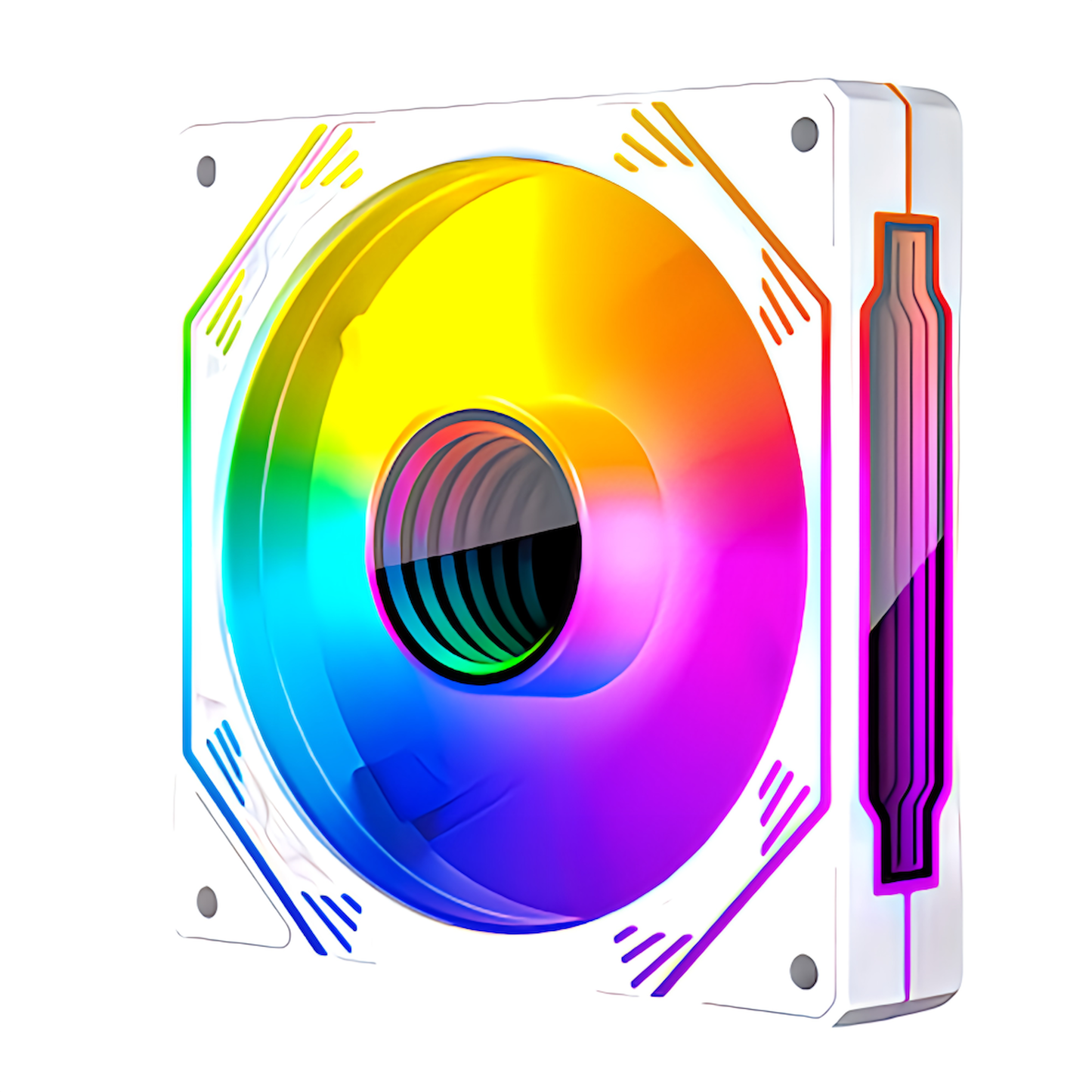 COOLMOON HiFrost PC Case Fan Set of 5 120mm 4pin PWM LED ARGB 5v 3pin Fan Hub with Controller Remote Control Color Changeable Fan Speed ​​Changeable Infinity Mirror (Set of 5 Fans + Fan Controller)