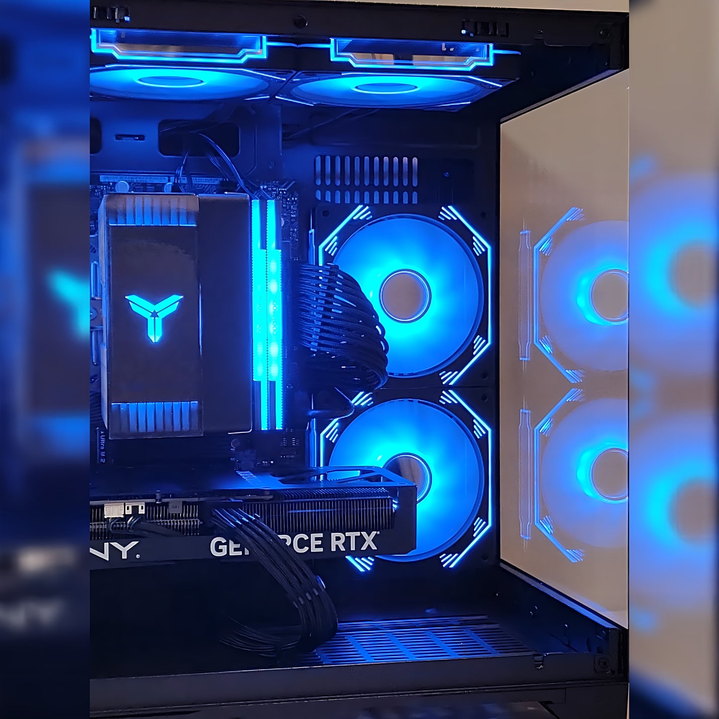 2-sided glass M-ATX gaming PC / AMD Ryzen7 5700x / Side-flow air-cooled CPU cooler / Gaming PC / Desktop PC / Self-built PC / BTO PC
