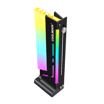 COOLMOON 图形板支架支架 LED ARGB 5v 3pin GPU 显卡磁铁支持防跌落