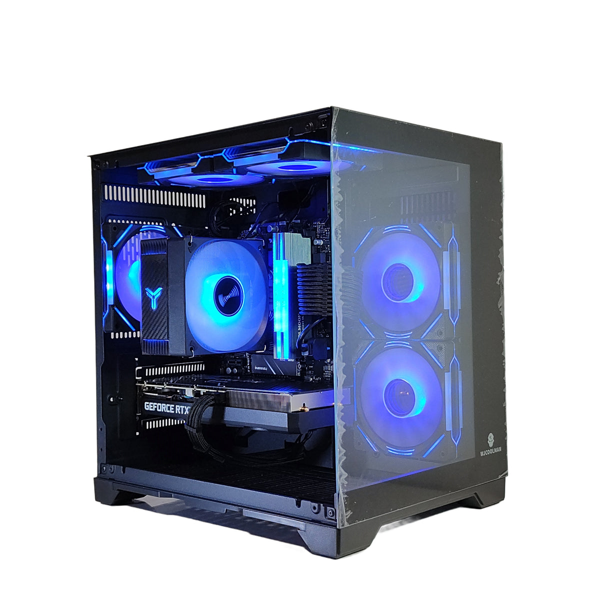 ガラス2面M-ATX ゲーミングPC／AMD Ryzen7 5700x／サイドフロー空冷式 