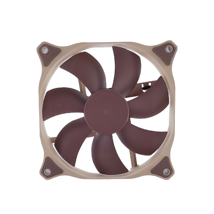 ケースファン 12cm 120mm PWM 4pin DC12V 600-1200rpm 2.5cm幅 自動回転数制御 静音 CPUファン  ブラウン 茶色 1枚