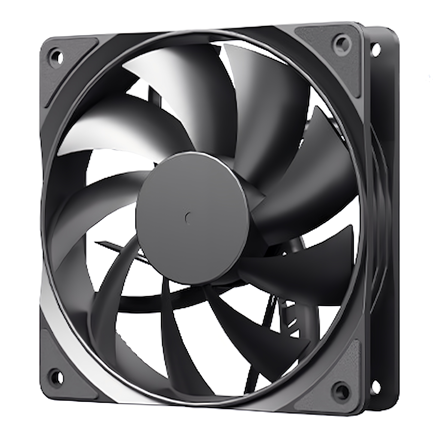 CPUファン ケースファン 12cm 120mm PWM 4pin DC12V 800-1800rpm 2.5cm幅 自動回転数制御 ブラック 黒 1枚
