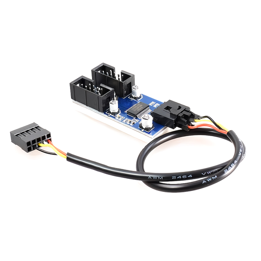 USB2.0 9pin 2分支适配器主板PC机箱USB使用