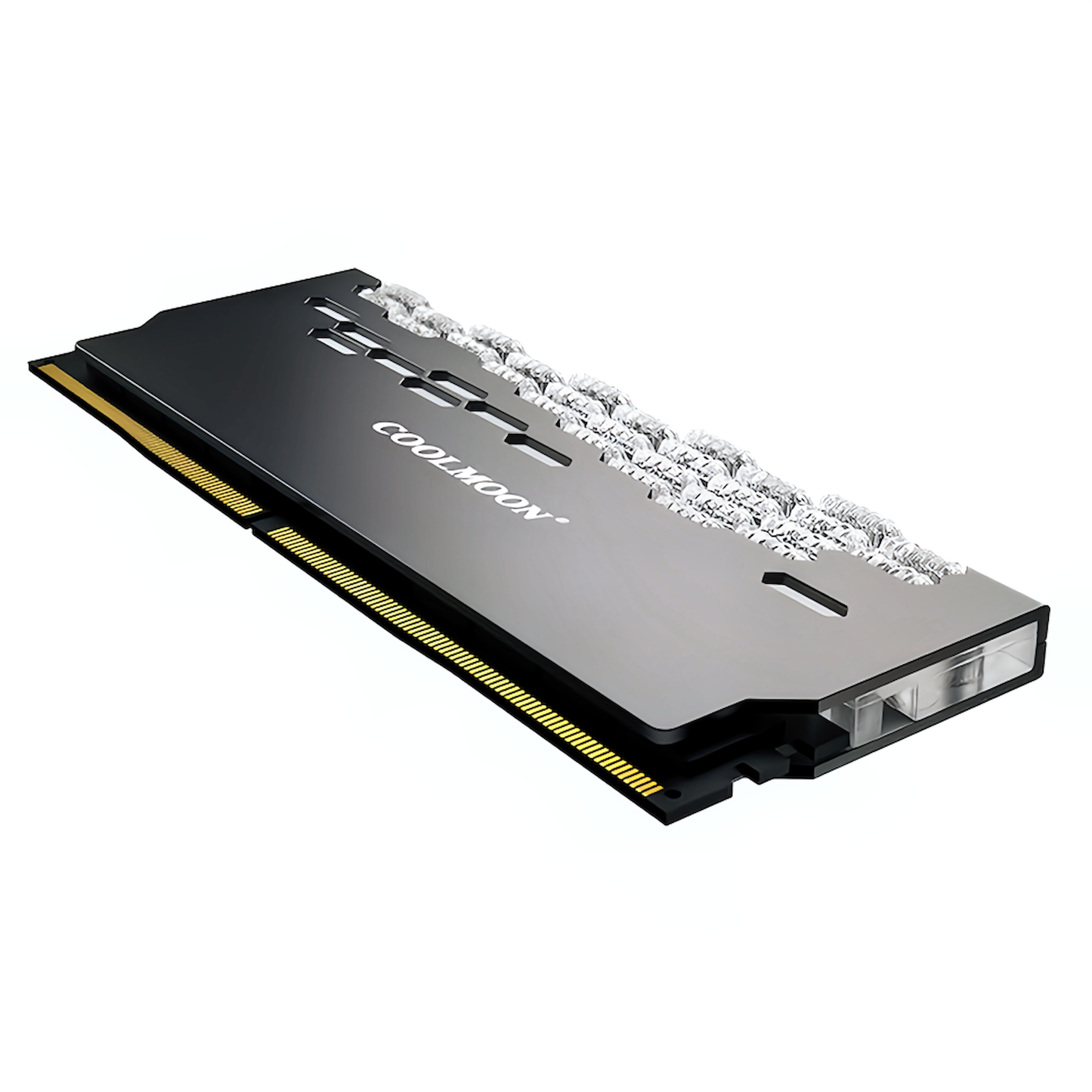 COOLMOON Memory Heatsink LED ARGB 5v 3pin RAM Cooling Diamond Cut Set of 2