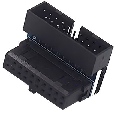 USB3.0 19pin/20pin 90度 角度変更アダプター マザーボード