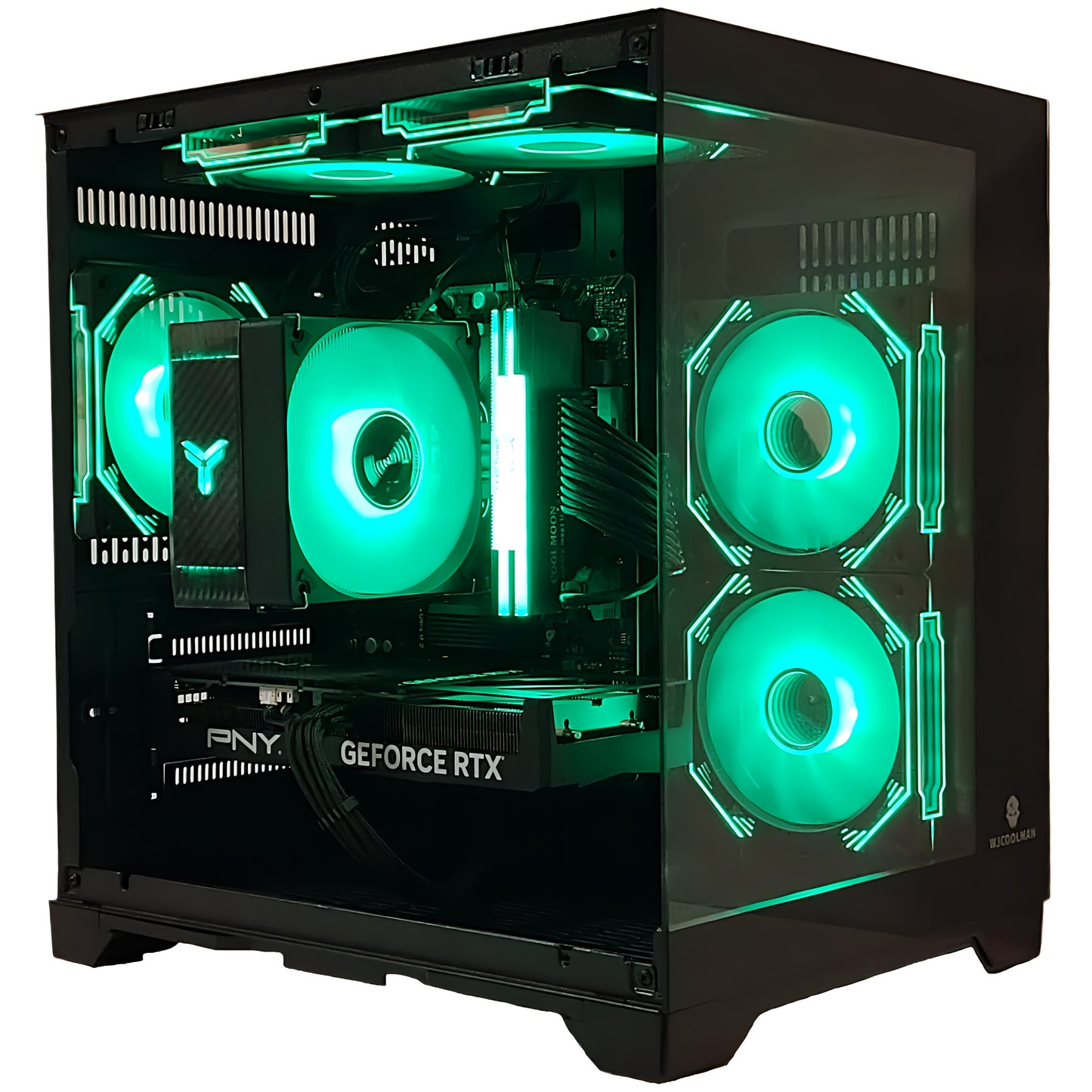 スモールラボ AMD Ryzen7 9700x  ガラス2面コンパクト ゲーミングPC  ブラック 黒
